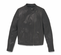 Geaca din piele CASUAL BLACK