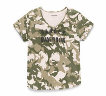 WOMEN'S SALUTE CAMOUFLAGE V-NECK TEE