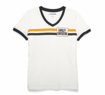 WOMEN'S ESSENTIAL V-NECK RINGER TEE