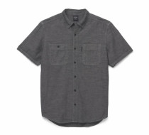 【Men's】SHIRT-WOVEN,BLACK CHAMBRAY