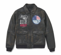 MEN'S ARCHER BOMBER LEATHER JACKET