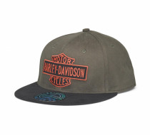 メンズ・バー＆シールドスナップバックCAP グレイ