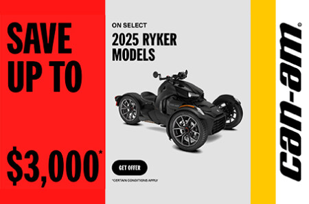 Save up to $3,000 on 2025 Ryker models