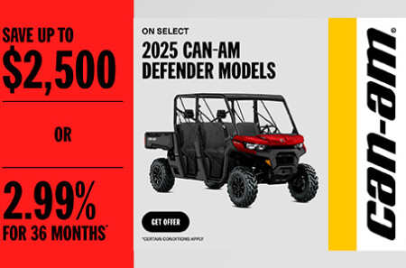 Save up to $2,500 or 2.99% for 36 months** on select 2025 Defender models