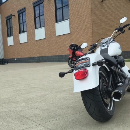2011 Harley-Davidson® Fat Boy® Lo White Hot Denim thumb 1