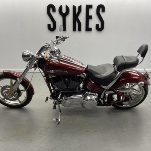 2009 Harley-Davidson FXCWC Softail Rocker C in Crimson Red Sunglo thumb 1