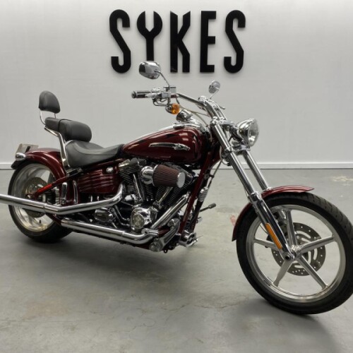 2009 Harley-Davidson FXCWC Softail Rocker C in Crimson Red Sunglo thumb 3