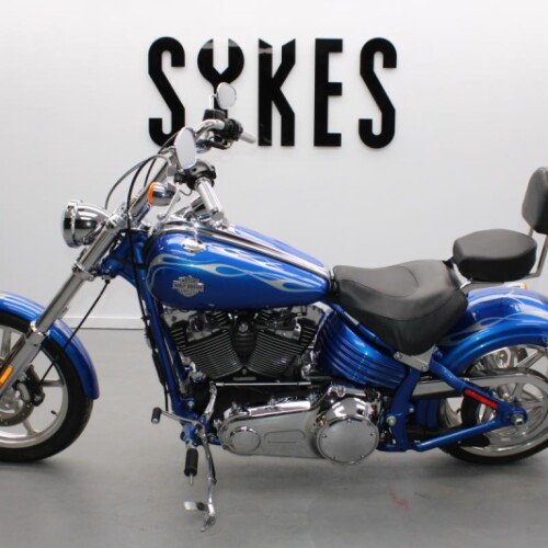 2008 Harley-Davidson FXCWC Softail Rocker C in Pacific Blue Pearl thumb 0