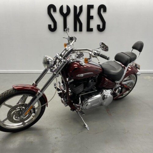 2009 Harley-Davidson FXCWC Softail Rocker C in Crimson Red Sunglo thumb 2