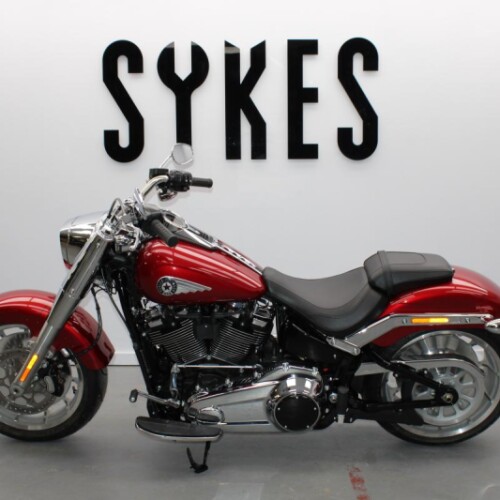 NEW 2026 Harley-Davidson FLFB Softail Fat Boy 117 in Brilliant Red thumb 1