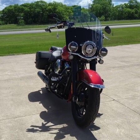 2026 Harley-Davidson® Heritage Classic Brilliant Red Black Laced Wheels thumb 1