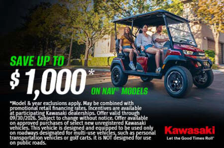 FINANCING AS LOW AS 2.95%  FOR 36 MONTHS** ON NAV MODELS