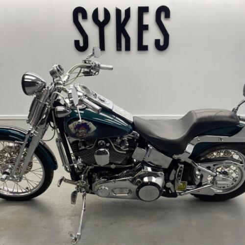 2000 Harley-Davidson FLSTSCI Softail Springer in Custom Joker Paint thumb 1